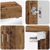 vidaXL Badezimmerm&ouml;bel-Set mit Regal TULUM Altholz Holzwerkstoff