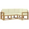 vidaXL Outdoor-Sofagarnitur 4 stk. Wei&szlig; und Creme