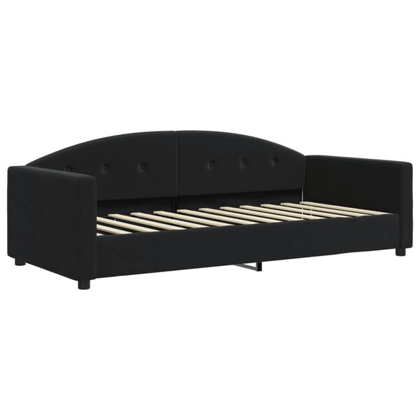 vidaXL Tagesbett mit Matratze Schwarz 90x200 cm Samt