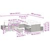 vidaXL Gartensofa-set mit Kissen mit Speicher 13 pcs Beige Poly Rattan