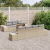 vidaXL Gartensofa-set mit Kissen 8 pcs Beige und Hellgrau