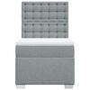 vidaXL Boxspringbett mit Matratze Hellgrau 90x200 cm Stoff