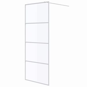 vidaXL Duschwand f&uuml;r Begehbare Dusche Wei&szlig; 80x195 cm ESG-Klarglas