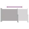 vidaXL Ausziehbare Seitenmarkise 120x300 cm Grau