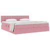 vidaXL Aufbewahrungsbett mit Matratze Rosa 200 x 200 cm Samt