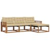 vidaXL Outdoor-Sofagarnitur 4 Stk. Natur und Beige