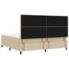 vidaXL Boxspringbett Hellgrau und Wei&szlig; 200 x 200 cm Cordstoff