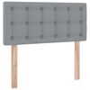 vidaXL Bett mit Stauraum und LED mit LED Hellgrau 90 x 200 cm Stoff