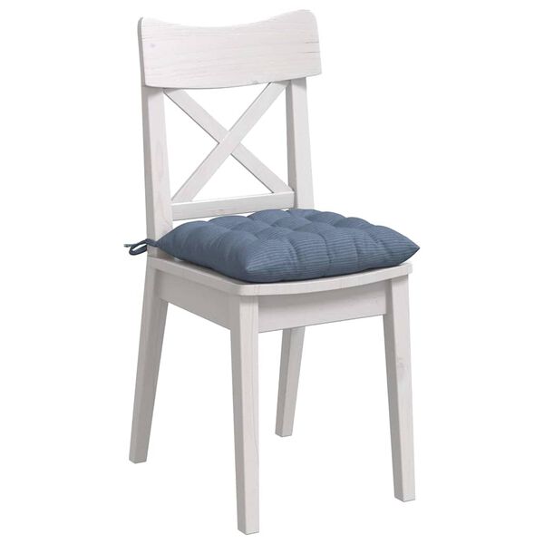 vidaXL Sitzkissen 4 pcs Blau 40 x 40 x 6 cm Cordstoff
