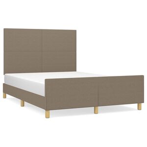 vidaXL Bettgestell ohne Matratze Taupe 140x200 cm Stoff