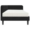vidaXL Eckbettgestell mit Matratze Schwarz 90 x 190 cm Samt
