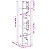 vidaXL Hochschrank Schmal Sonoma-Eiche 30x42,5x225 cm Holzwerkstoff