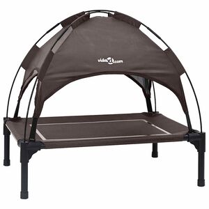 vidaXL Hundebett Braun 63 x 49,5 x 60 cm Stahl