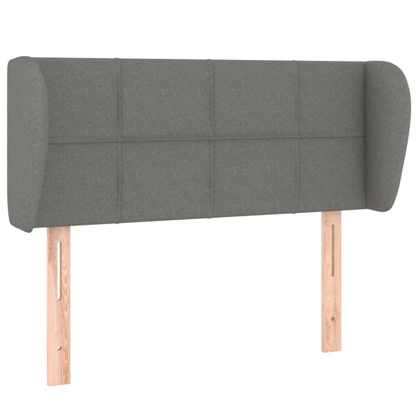 vidaXL Kopfteil mit Ohren Dunkelgrau 83x23x78/88 cm Stoff