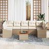 vidaXL Garten-Sofa-Set 8 pcs Beige und Wei&szlig;