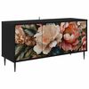 vidaXL TV-Schrank BORNE 102 x 33 x 51 cm Schwarz Eichen-Optik