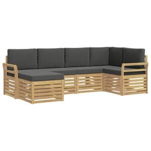 vidaXL Outdoor-Sofagarnitur 6 stk. Wei&szlig; und Anthrazit Polyester