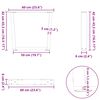 vidaXL Couchtischbeine V-Form 2 St&uuml;ck Wei&szlig; 60x(42-43,3) cm Stahl