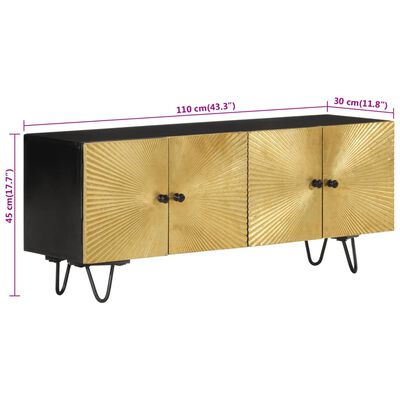 vidaXL TV-Schrank 110x30x45 cm Massivholz Mango