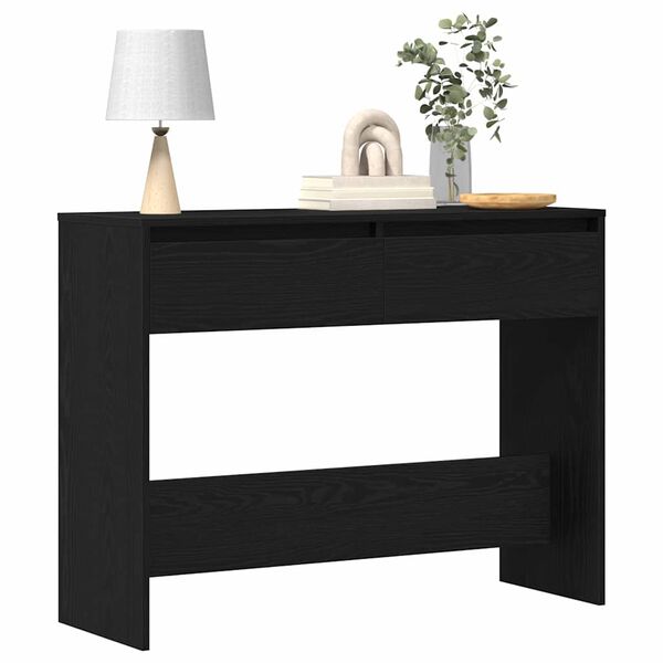 vidaXL Konsolentisch Schwarz Eichen-Optik 100 x 35 x 76,5 cm