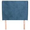 vidaXL Kopfteil mit Ohren Dunkelblau 83x23x118/128 cm Samt