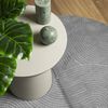 vidaXL Teppich IZA Kurzflor Skandinavischer Look Grau &Oslash; 100 cm