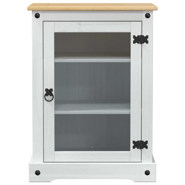 vidaXL HiFi-Schrank Wei&szlig; 60 x 50 x 82 cm Massives Kiefernholz