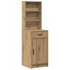 vidaXL Schminktischset mit LED 3 pcs Artisan-Eiche Holzwerkstoff
