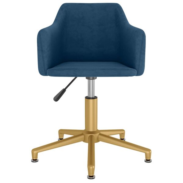 vidaXL Esszimmerst&uuml;hle 2 Stk. Drehbar Blau Samt