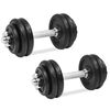 vidaXL Hantelset 18-tlg. 30 kg Gusseisen