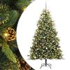 vidaXL K&uuml;nstlicher klappbarer Weihnachtsbaum mit Tannenzapfen 300 LEDs