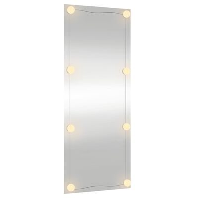 vidaXL Wandspiegel mit LED-Leuchten 40x100 cm Glas Rechteckig