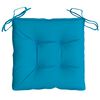 vidaXL Stuhlkissen 2 Stk. Hellblau 40x40x7 cm Oxford-Gewebe