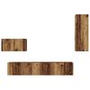 vidaXL Wand-TV-Schrank Wandmontiert 4 pcs Altholz Holzwerkstoff