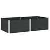 vidaXL Hochbeet Schwarz 200 x 100 x 54 cm WPC und Aluminium