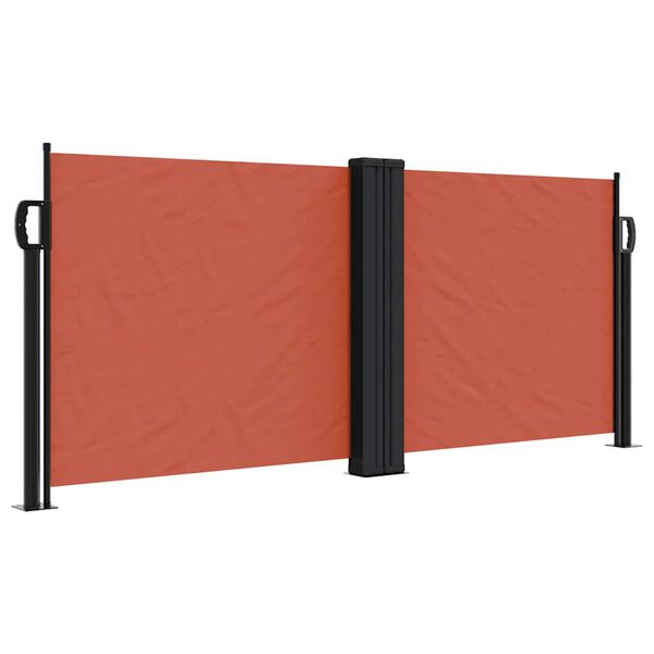 vidaXL Seitenmarkise Ausziehbar Terrakottarot 100x600 cm