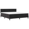 vidaXL LED Boxspringbett mit Kopfteil Schwarz 180 x 200 cm Samt