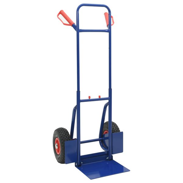 vidaXL Handwagen Blau und Rot 49,5 x 53 x 114 cm Stahl