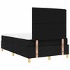 vidaXL Boxspringbett mit Matratze Schwarz 120 x 190 cm Stoff