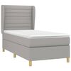 vidaXL Boxspringbett mit Matratze Hellgrau 80x200 cm Stoff