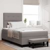 vidaXL Boxspringbett mit Matratze Taupe 120 x 200 cm Stoff