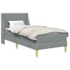 vidaXL Bettgestell mit Matratze Hellgrau 90 x 200 cm Polyester