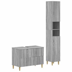 vidaXL 2-teiliges Badezimmer Schrank Set ARNHEM Sonoma-Grau