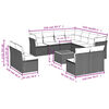 vidaXL 12-tlg. Garten-Sofagarnitur mit Kissen Beige Poly Rattan