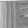 vidaXL Kopfteil-Schrank mit LED Graues Sonoma 180 x 16,5 x 103,5 cm