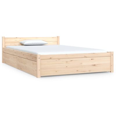 vidaXL Bett mit Schubladen 120x190 cm