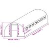 vidaXL Ersatzabdeckung f&uuml;r Gew&auml;chshaus (24 m&sup2;) 400x600x200 cm Gr&uuml;n