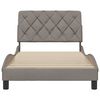 vidaXL Bettgestell ohne Matratze Taupe 100x200 cm Stoff