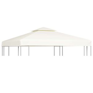 vidaXL Pavillon-Ersatzdach 310 g/m&sup2; Cremewei&szlig; 3x3 m