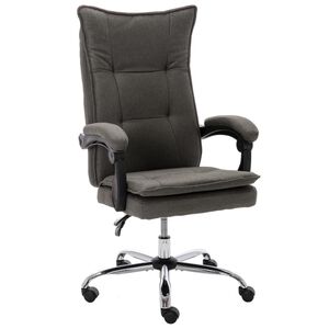 vidaXL B&uuml;rostuhl Grau Stoff